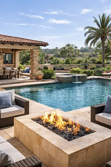 Rancho Santa Fe Mediterranean-inspired outdoor resort